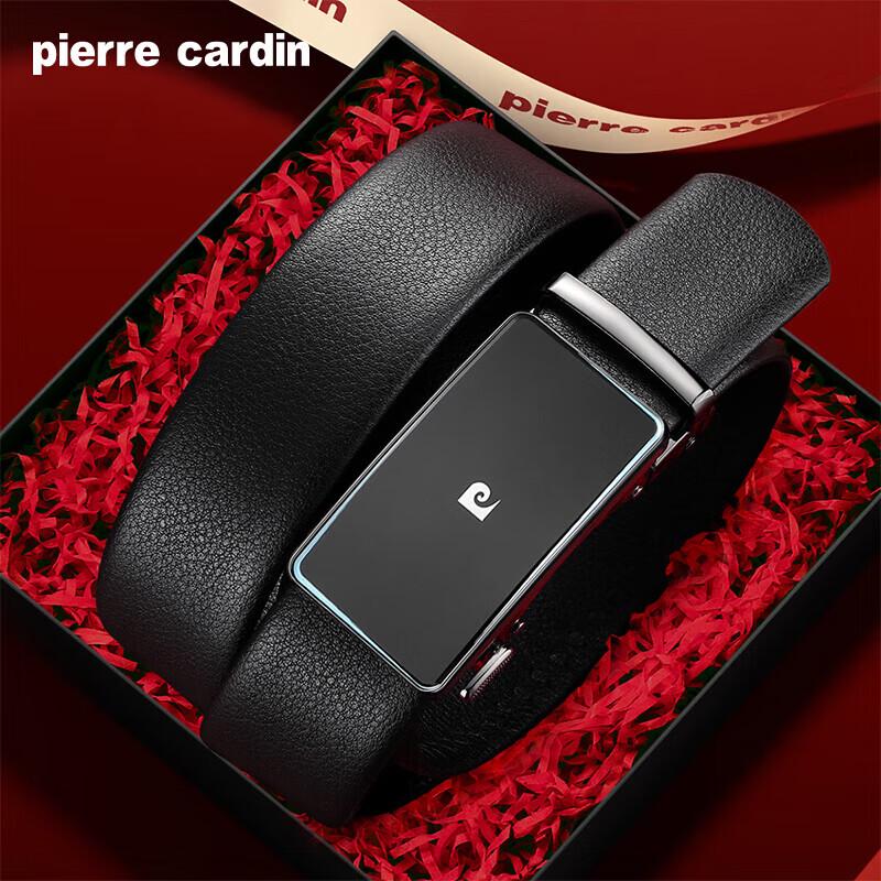 Pierre Cardin Мужской ремень из натуральной кожи с автоматической пряжкой