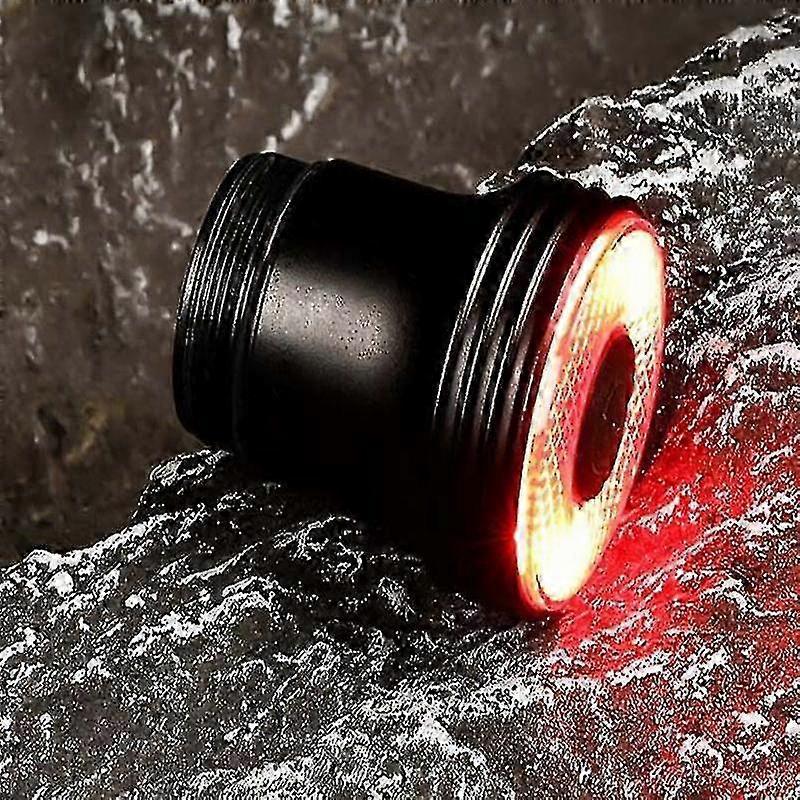 Brake Sensing Tail Light x 1, Aluminium Alloy + COB, Black + Red