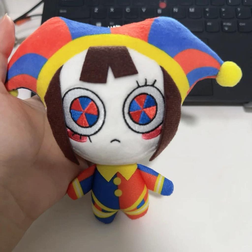 Pomni Jax Plush Doll 10cm Q Version Soft Stuffed Doll Anime Periphery Cartoon Toy Gift For Adult Anime Fans Collection