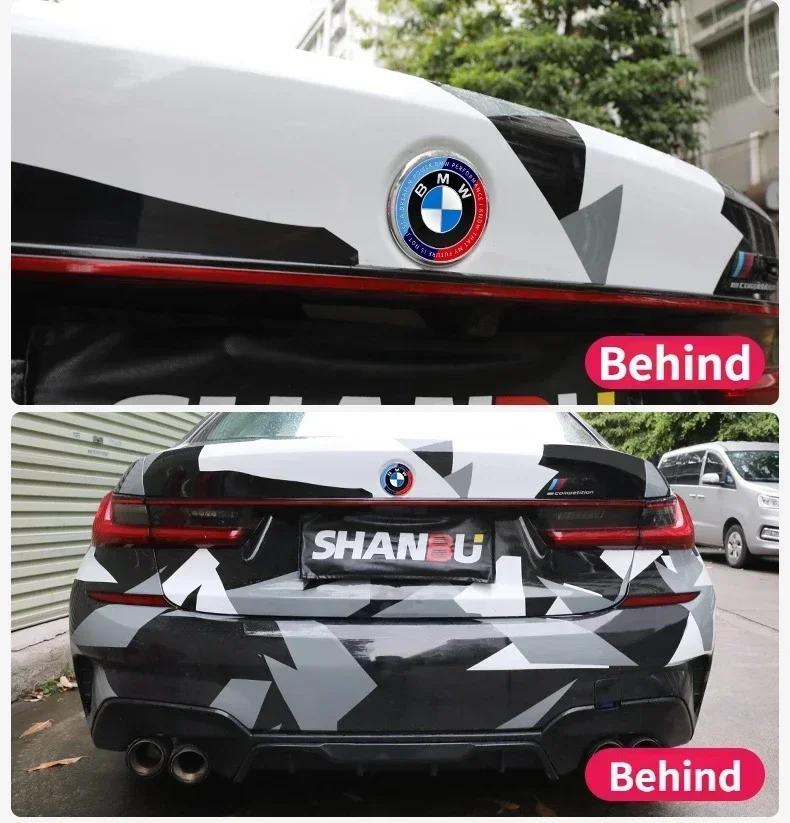 7 шт. Эмблема на капот для BMW Логотип к 50-летию 82 мм + Задний значок 74 мм + Колпак ступицы колеса 68 мм + Наклейка на руль 45 мм
