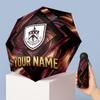 Burnley Football Manual Five Fold 8 Rib Umbrella Support Custom Text, Lightweight Travel Umbrella