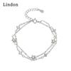 Линдон циркон браслет ювелирные изделия геометрические бусины браслеты-цепочки модный тонкий свадебный подарок для подруги женщин