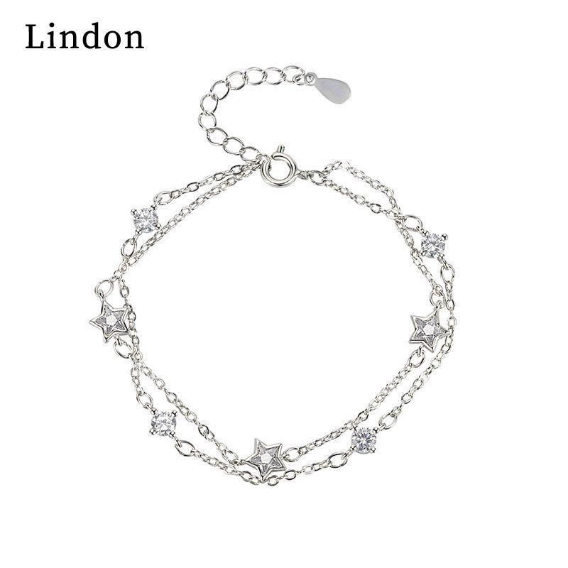 Линдон циркон браслет ювелирные изделия геометрические бусины браслеты-цепочки модный тонкий свадебный подарок для подруги женщин