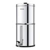 Gravity-fed Water Filter System, 2.25G 304 Stainless-Steel Countertop System, Water Filtration System, Reduces Lead and up to 99% of Chlorine, with 2