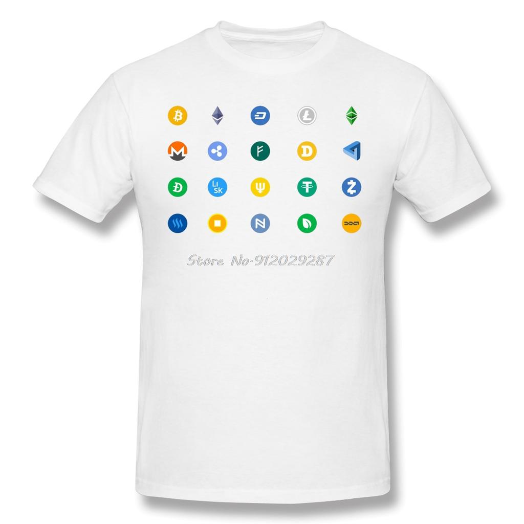 Unisex Dogecoin Black Tshirts Crypto Coins Pure Cotton Tshirt Tees Streetwear Harajuku Clothes