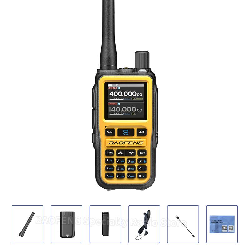 Baofeng UV-5R Mini Walkie Talkie Bluetooth Programming Frequency Dual PTT Type-C Multi Band Long Range AM FM 999CH Ham Radio
