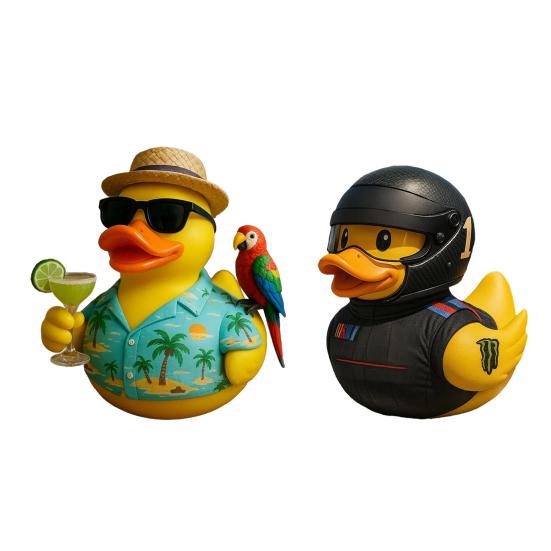 Tropical Tribute Duck Beach Vacation Duck Statue Resin Duck Wearing