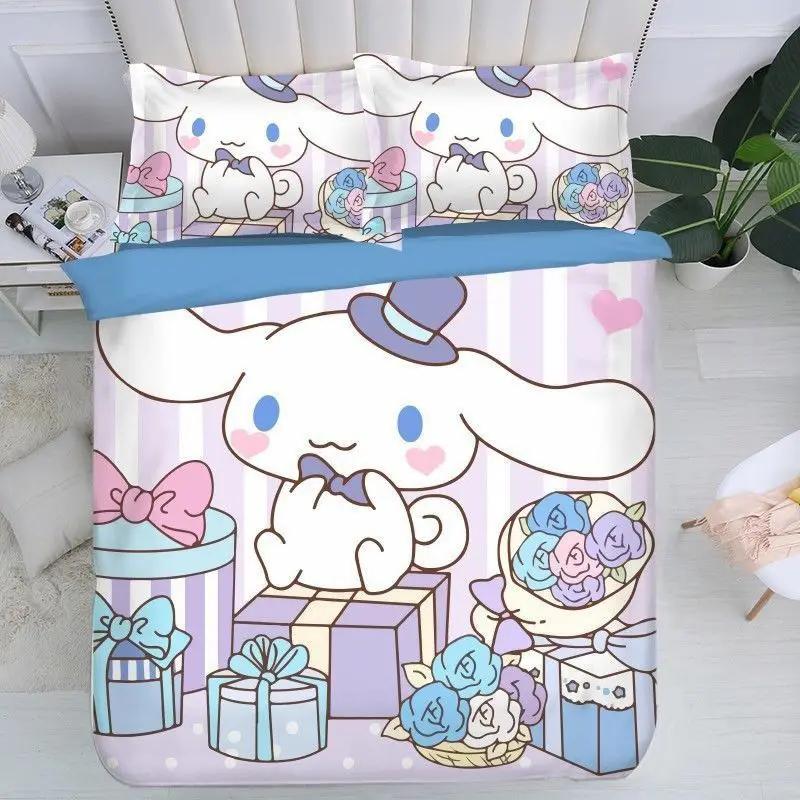 Постельные наборы с производными от анимации Sanrio Cinnamorolls Австралия /Европа/США Полный, Квин-сайз, Кинг-сайз Одеяло, Пододеяльник
