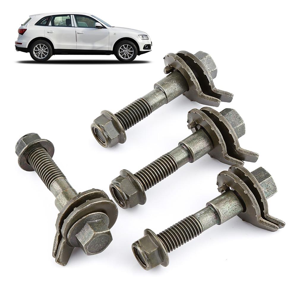 4pcs 14mm Diameter Camber Kit Steel Material Adjustable Camber Kit Cam Bolt Kit Vehicle Alignment