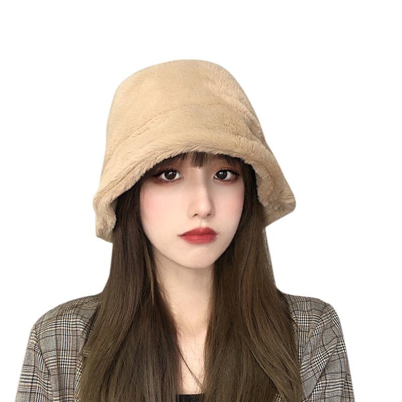 Женская флисовая шляпа-ведро, зимняя толстая теплая пушистая рыбацкая шапка