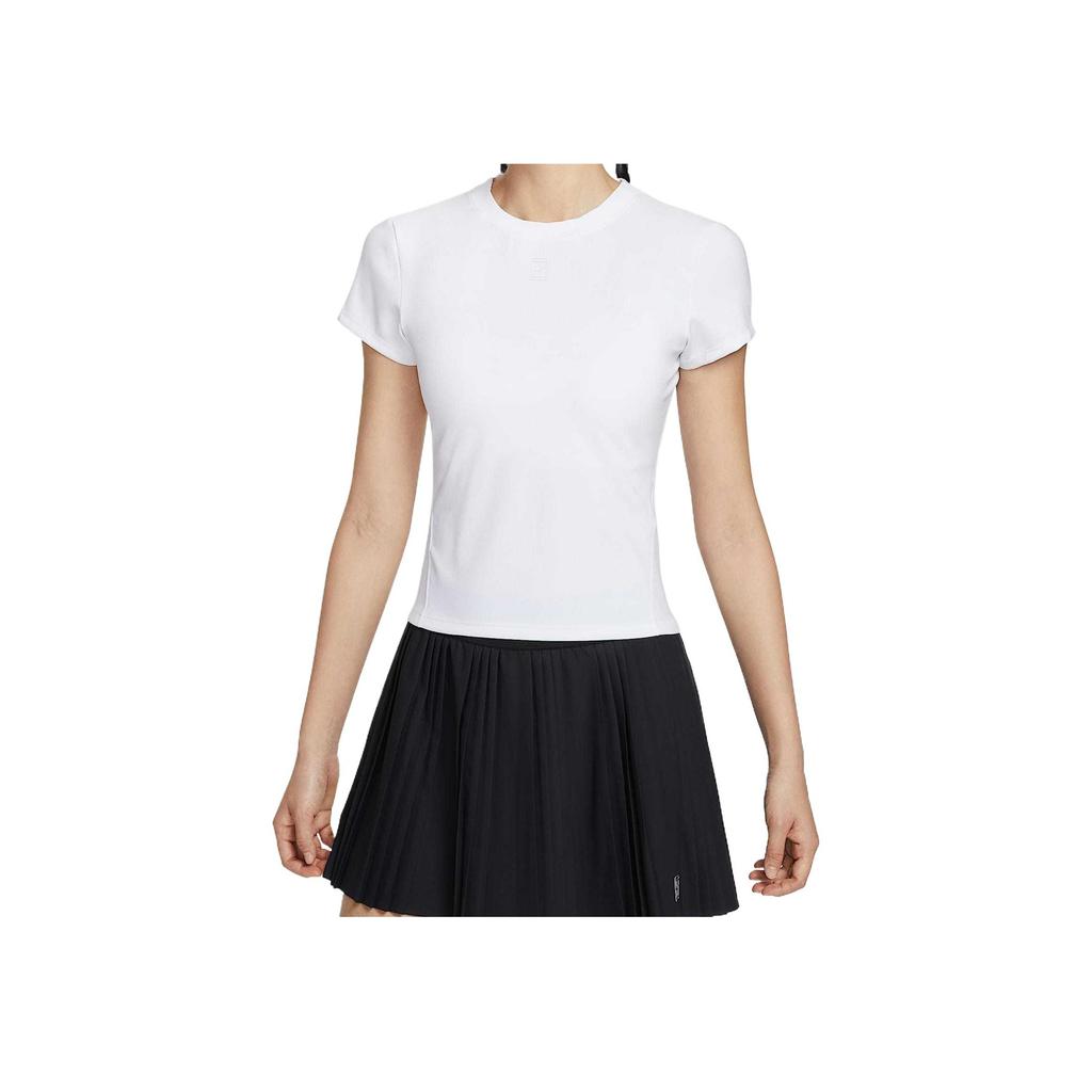 Nike Court Advantage Soft Comfortable Breathable Versatile Short Sleeve T-Shirt Women Tops White HQ2995-100