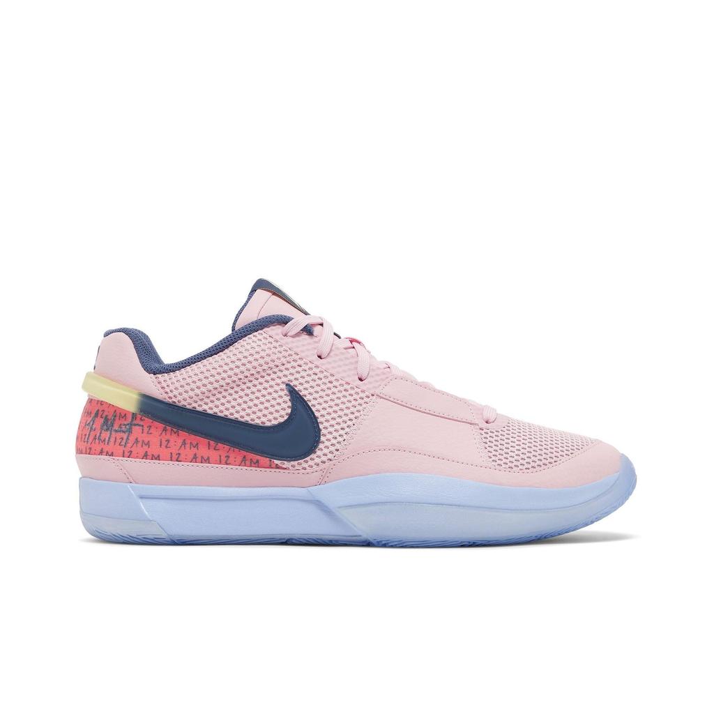 Nike Ja 1 'Day One - Soft Pink' (Unisex) Medium Soft Pink / Diffused Blue / Cobalt Bliss / Citron Tint Basketball Shoes FV1281 600