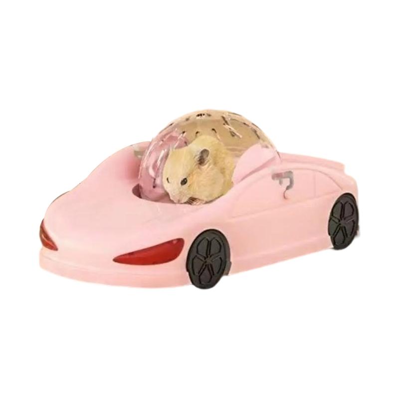 Hamster Race Car Toy Transparent Running Ball Vehicle for Safe and Fun Home Exercise with Easy Assembly and Cleaning