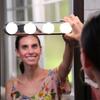4 Bulb Makeup Mirror Light Headlight Installed Convenient Suction Cup Makeup Lamp LED Mirror Light Battery Powered Gift