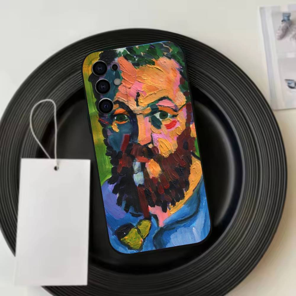 Oil painting mechanism Phone Case For Samsung S25,S24,S21,S22,S23,S30,Ultra,S20,Plus,Fe,Lite,Note,10,Black Cover