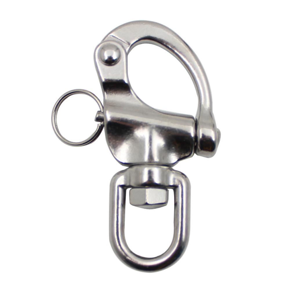 Snap Shackle 316 Stainless Steel Swivel Shackle Sailing Halyards Quick Release Snap Hook Boat Shackles Sailboat Hardware