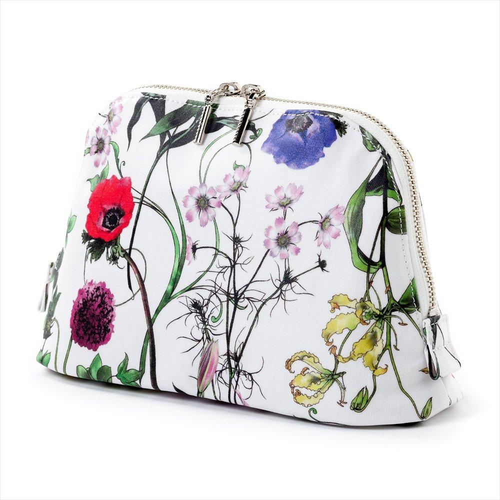 Круглая косметичка Botanical Innocence с ботаническим и цветочным принтом, портативная, нейлоновая, W1000810 (большой) Печать, Мешочек,