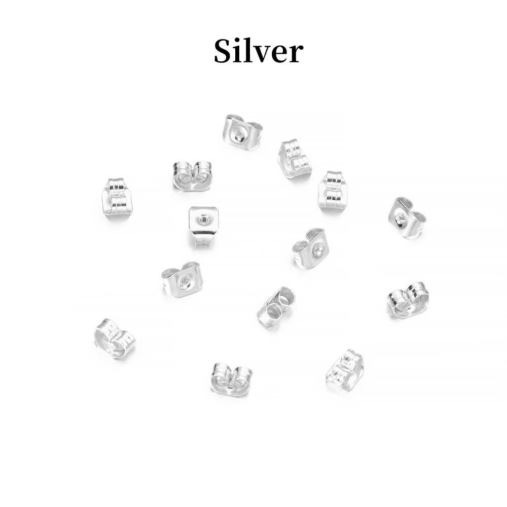 200 шт./лот, серьги-гвоздики, задняя пробка, свитки, ушная стойка-бабочка для изготовления ювелирных изделий, сделай сам, заблокированные колпачки, задняя часть сережек, пробки для ушей