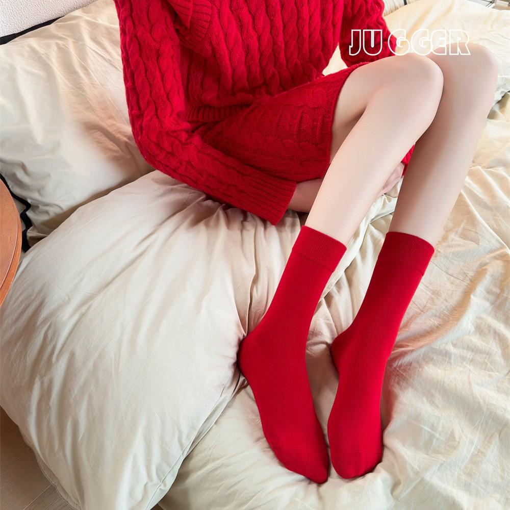 Новогодние большие красные новогодние носки женские Lion Dance Lucky Nafu мужские и женские носки из гребенного хлопка средней длины