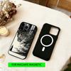Минималистичный Чехол для Телефона с Чернильным Рисунком Для iPhone 17, 16, 15, 14, 13, 12, 11 Plus, Pro Магнитный с Беспроводной Зарядкой Magsafe