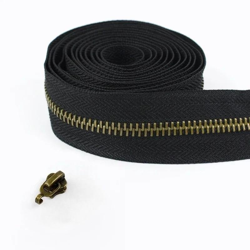 1/2/3/5M Meetee №5 Металлическая молния на катушке с бегунками для сумки, обуви, куртки, декоративная застежка-молния по метрам, DIY, ремонт, швейные аксессуары