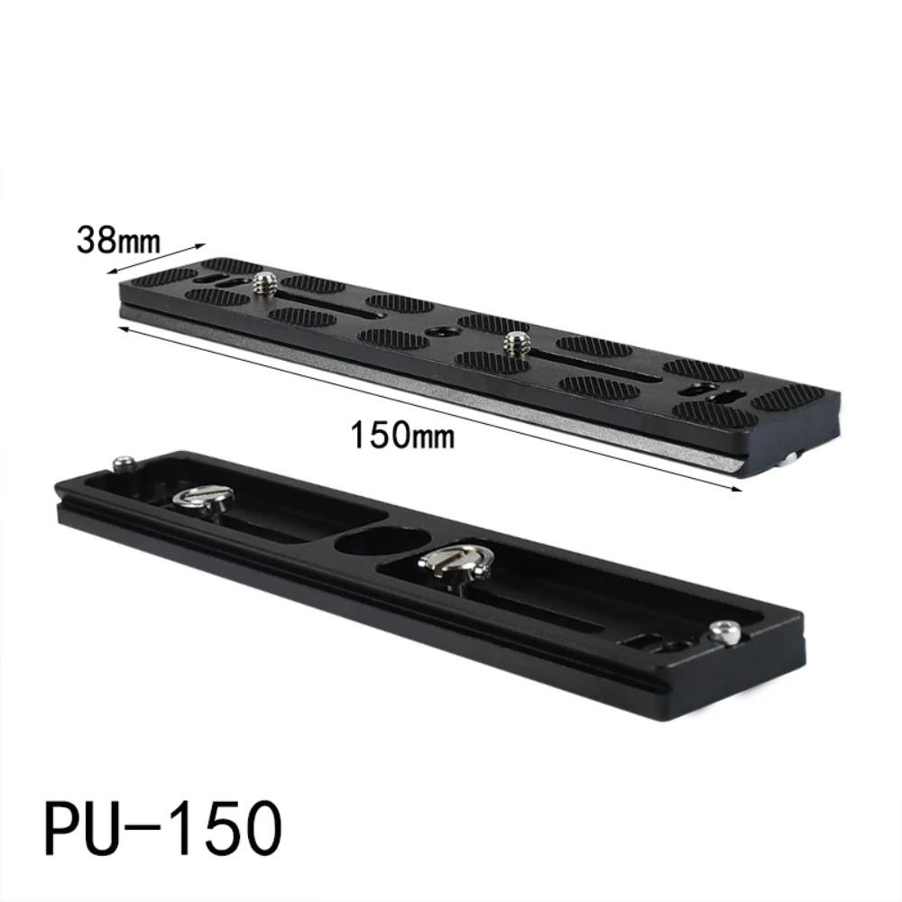 PU 100-156mm Aluminum Quick Release Plate Universal Tripod Camera Plate Ballhead Mount Adapter for Arca Swiss Clamp DSLR Camera Photography Accessory