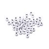 White Round Beads with Black Letters - 26-Letter Set for DIY Necklace & Phone Chain Accessories