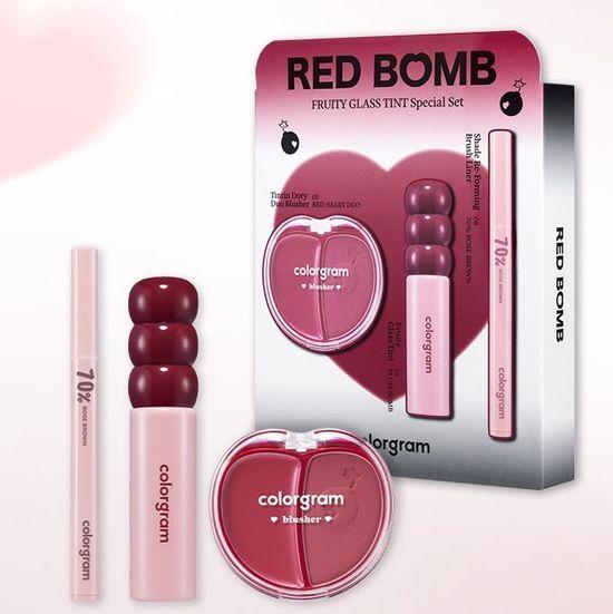 Colorgram Специальный набор бальзамов Tanghulu Tangle Tint Red (Тинт + Подводка + Румяна)