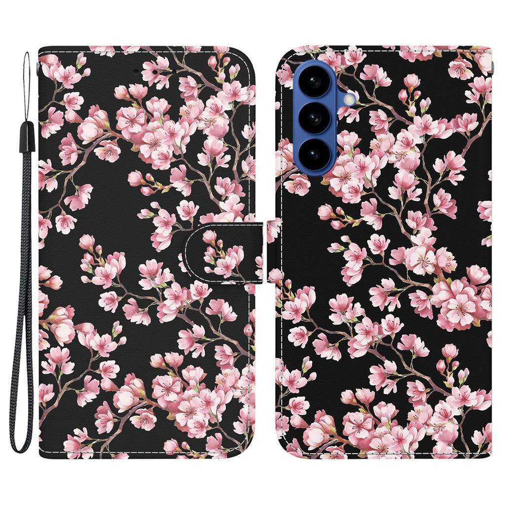 For Samsung Galaxy S26+ Wallet Phone Case Anti-Drop Pattern Printing Leather Flip Cover with Strap