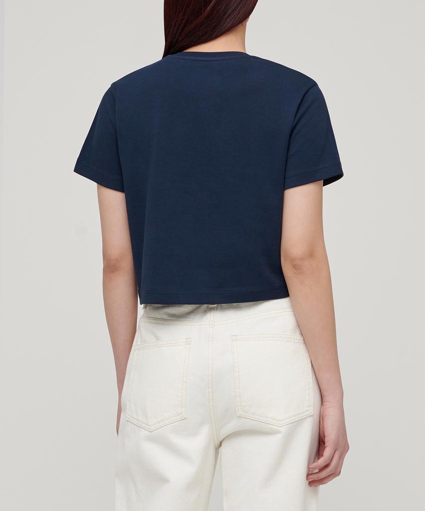 MUSINSA STANDARD WOMAN Women'S Crew Neck Crop T-Shirt [Navy]