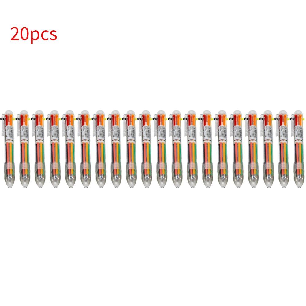 6 In 1 Color Multi Function Ballpoint Pen 0.5mm Novelty Multi-color Children's Gifts Korean Stationery 6 Colours Ball Point Pen