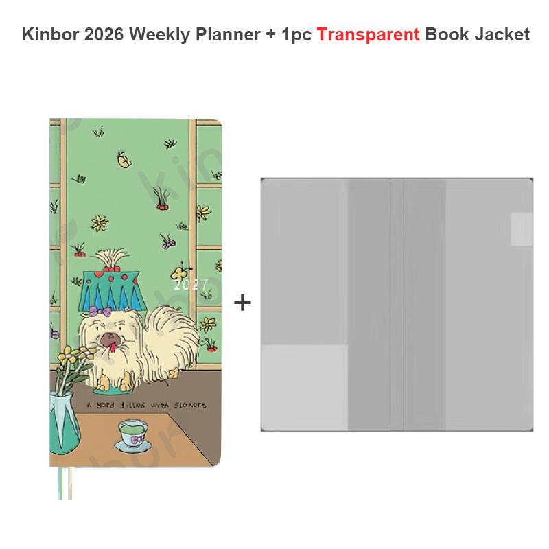 Новейший Kinbor 2027 Блокнот-ежедневник Еженедельник 52 г Бумага BaChuan Карманный журнал Книга для планирования Записи в путешествиях Школьные принадлежности