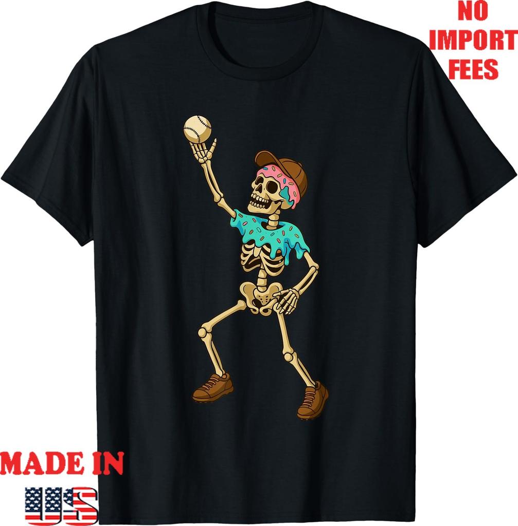 Baseball Lifestyle 101 Apparel Youth Cream Drip Skeleton T-Shirt, Kid Adult Tee