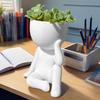 Цветочный горшок Thinker, суккулентный горшок, креативная форма, высокая прочность, настольный цветочный горшок для дома и улицы, украшение