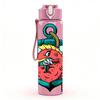 1PC Retro Anchor Ocean Art 750ml Color Plastic Sports Water Bottle Leakproof Flip Straw Lid Suitable for Sports Office Home Use