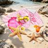 Custom Name Personalized Princess Peach Toadstool Print Beach Towel, for Trip Camping Beach Party Home Decor, Birthday Gift for Family & Friends