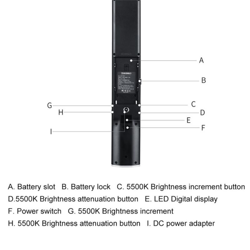 Yongnuo YN360S Led Light Bar Smartphone App Remote Control Video Fill Light With Led Digital Display