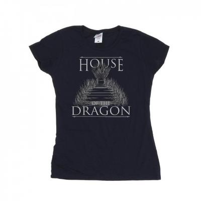 Игра престолов: Женская хлопковая футболка House Of The Dragon с надписью «Трон»