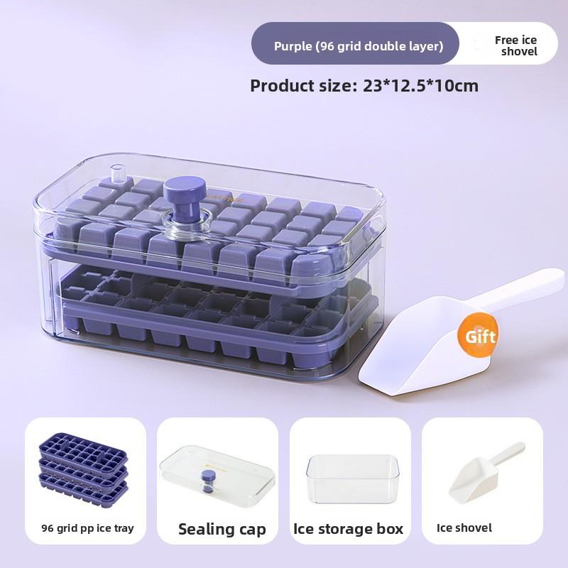Нажмите на поднос для кубиков льда, форму для льда, льдогенератор, крышку для хранения в бытовом холодильнике, самодельный ледник