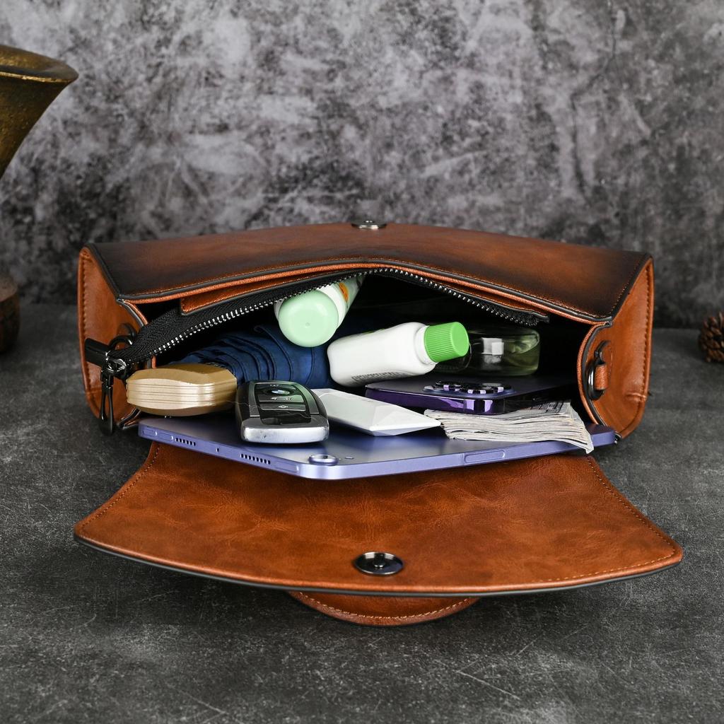 Vintage Embossed Leather Handbags for Women Designer Crossbody Shoulder Bag with Top Handle Chinese Style Handmade Purse 2025