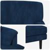 Chaise Longue Navy Blue Corduroy