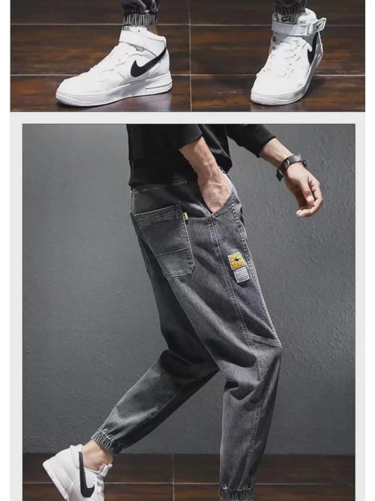 Мужские джинсы-шаровары из плотного бархата большого размера — большой размер, свободный крой, теплые повседневные брюки для осени и зимы