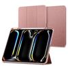 Spigen iPad Pro 13-дюймовый (2024) Чехол с подставкой, противоударный, тканевая крышка, устойчивая к царапинам, автоматический сон/пробуждение, Urban Fit, ACS07011 (Розовое золото)