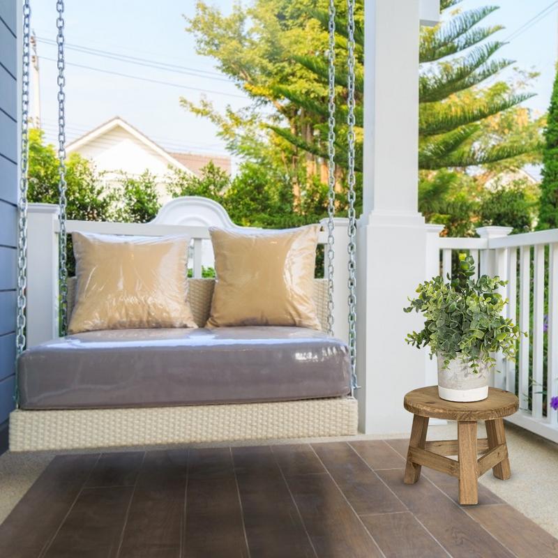 Деревянная подставка для растений Подставка для цветочного горшка Табурет Сад Круглая Деревянная Подставка-поддон для горшков с суккулентами Подставка-полка для цветов