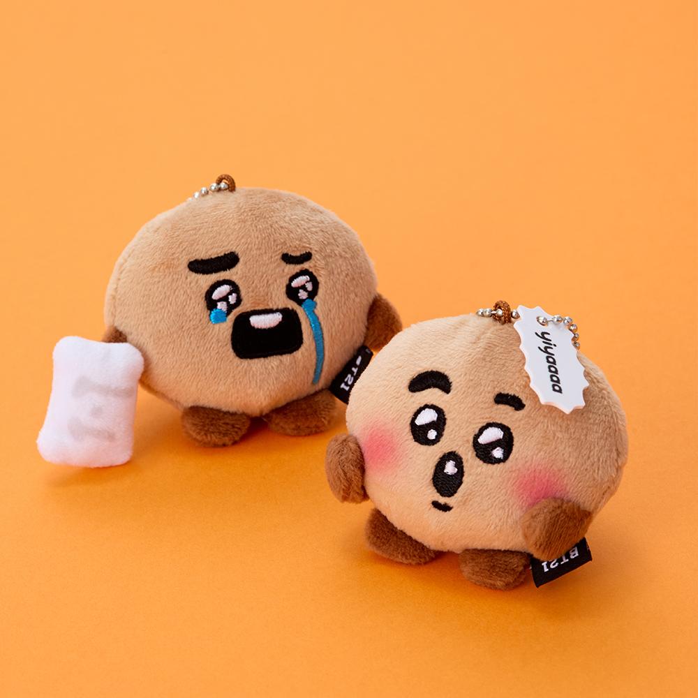 BT21 SHOOKY Сегодняшнее настроение Очаровательный плюшевый брелок
