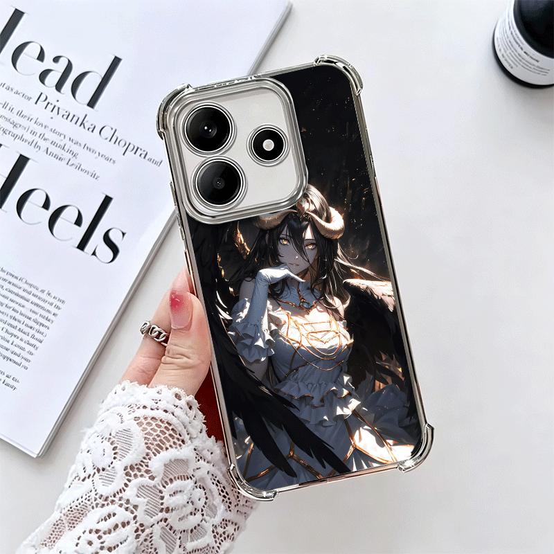 Аниме Чехол для телефона с покрытием Albedo O-Overlords Для Xiaomi Redmi Note 14 15 Pro Plus 13 12 11 11S 11T 10 9S 9 5G Противоударный Airbag C