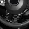 Наклейка из настоящего мягкого углеродного волокна для Mazda 3 Axela 2014 2015 2016 LHD RHD рулевое колесо автомобиля нижняя отделка аксессуары для интерьера