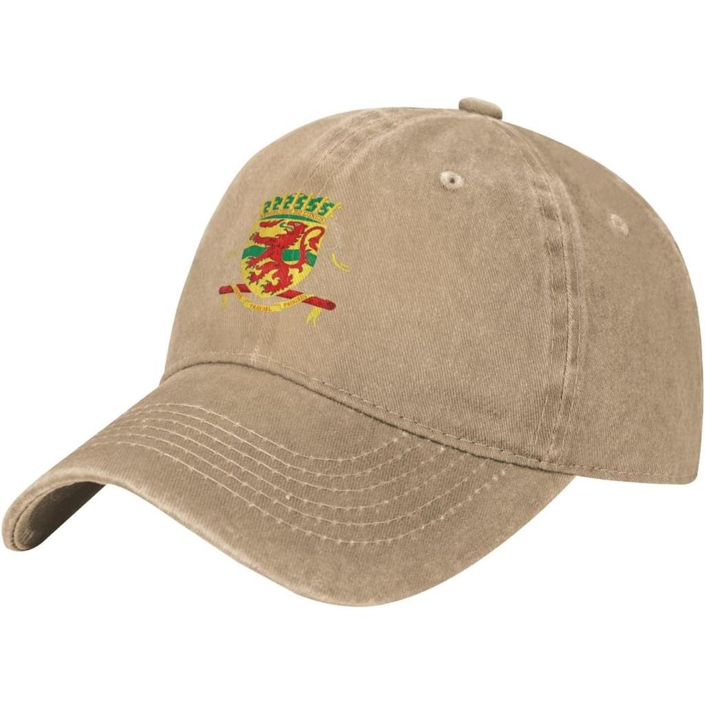Republic of Congo Emblem Washed Baseball Cap Cotton Adjustable Low Profile Sun Hat Unisex