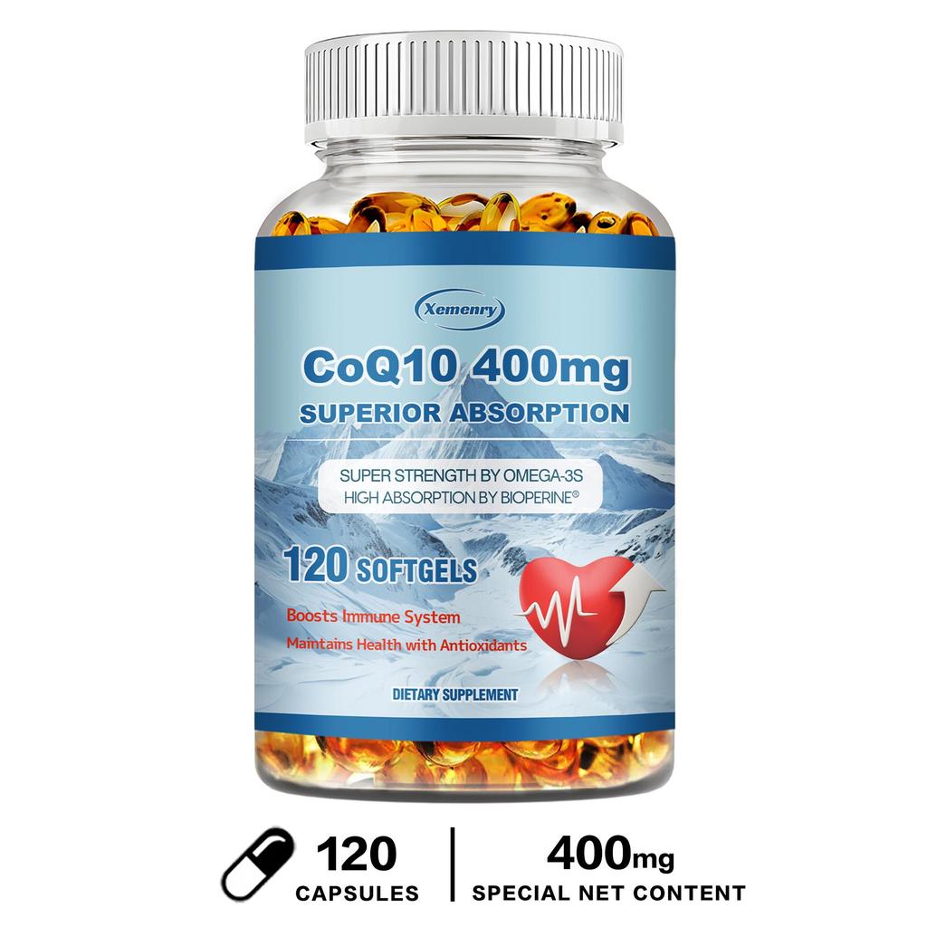 Xemenry - 400 mg Coenzyme Q10 Capsules - Heart Health - Energy