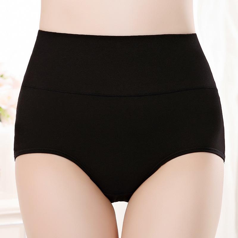 Plus Size High Waist Postpartum Abdomen Control Cotton Panties for Women